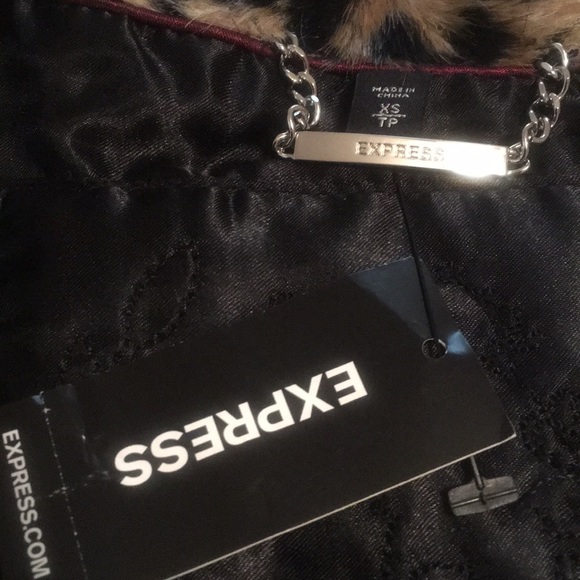 Express Faux Leopard Fur Jacket - Picture 5 of 8
